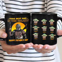 Load image into Gallery viewer, Personalized Yoda Best Dad Mug Custom Name Gift for Father's Day