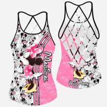 Load image into Gallery viewer, Personalized Cute Pink Mouse Ears Cross Tank Top Gift for Mom