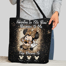 Load image into Gallery viewer, Personalized Tote Bag with Custom Names & Disney Design for Mom