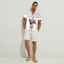 Load image into Gallery viewer, Personalized Independence Day Hawaiian Shirt Custom Name Patriotic Gift