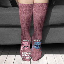 Load image into Gallery viewer, Personalized Ohana Socks Custom Name Gift for Couples
