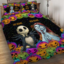 Load image into Gallery viewer, Personalized Nightmare Before Christmas Quilt Set for Couples