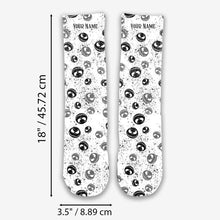 Load image into Gallery viewer, Personalized Rock Paper Scissors Nightmare Socks Custom Name Gift