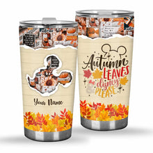 Load image into Gallery viewer, Personalized Fall Mouse Tumbler Custom Name Drinkware Gift