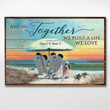 Load image into Gallery viewer, Personalized Canvas Poster Together We Build Life Love Gift for Couple