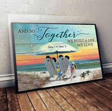 Load image into Gallery viewer, Personalized Canvas Poster Together We Build Life Love Gift for Couple
