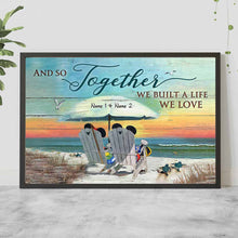 Load image into Gallery viewer, Personalized Canvas Poster Together We Build Life Love Gift for Couple