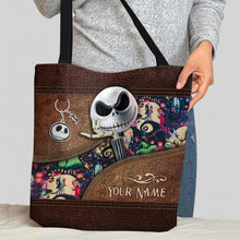 Load image into Gallery viewer, Personalized Nightmare Tote Bag Custom Name Gift for Halloween