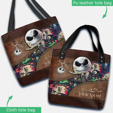 Load image into Gallery viewer, Personalized Nightmare Tote Bag Custom Name Gift for Halloween