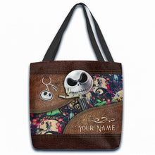 Load image into Gallery viewer, Personalized Nightmare Tote Bag Custom Name Gift for Halloween