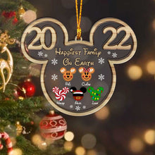 Load image into Gallery viewer, Personalized Mickey Mouse Family Christmas Ornament Custom Year Gift