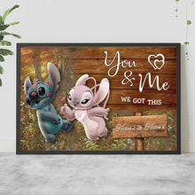 Load image into Gallery viewer, Personalized Couple Poster You & Me Custom Names Gift