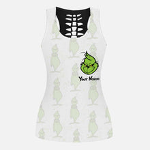 Load image into Gallery viewer, Personalized Grinch Hollow Tank Top & Leggings Gift for Women