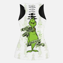 Load image into Gallery viewer, Personalized Grinch Hollow Tank Top & Leggings Gift for Women