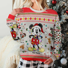 Load image into Gallery viewer, Personalized Christmas Mouse Sweater Custom Name Gift
