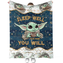 Load image into Gallery viewer, Personalized Child Sleeping Blanket Custom Name Gift Idea