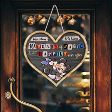 Load image into Gallery viewer, Personalized Wood Sign for Couples | Custom Name Heart Wall Art