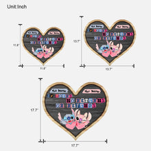 Load image into Gallery viewer, Personalized Heart-Shaped Wood Sign Custom Couple Gift
