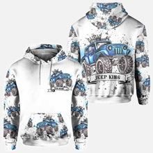 Load image into Gallery viewer, Personalized Jeep King Queen Hoodie Shirt for Couples