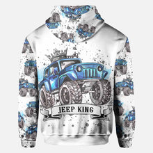 Load image into Gallery viewer, Personalized Jeep King Queen Hoodie Shirt for Couples