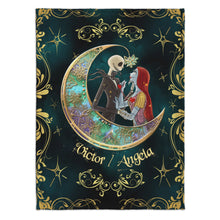 Load image into Gallery viewer, Personalized Couple Blanket I Love You To The Moon Gift