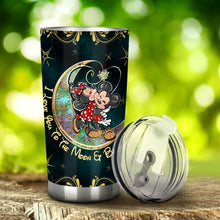 Load image into Gallery viewer, Personalized Couple Tumbler 'I Love You to the Moon' Gift