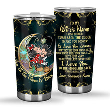 Load image into Gallery viewer, Personalized Couple Tumbler 'I Love You to the Moon' Gift