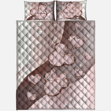Load image into Gallery viewer, Personalized Couple Mouse Quilt Set with Custom Names for Anniversary Gift