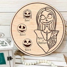 Load image into Gallery viewer, Personalized Mother's Day Round Wood Sign with 3D Pattern Print for Mom