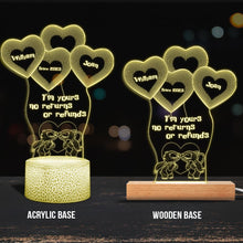 Load image into Gallery viewer, Personalized Ohana Shaped Plaque Light Base Custom Couple Gift