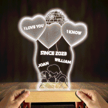Load image into Gallery viewer, Personalized Acrylic Couple Plaque Light Base Gift for Anniversary