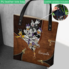 Load image into Gallery viewer, Personalized Leather Tote Bag Custom Name Gift for Her