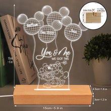 Load image into Gallery viewer, Personalized Couple Acrylic Mouse Shaped Plaque Light Base Gift