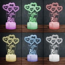 Load image into Gallery viewer, Personalized Couple Acrylic Plaque Light Base Heart Design Gift