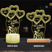 Load image into Gallery viewer, Personalized Couple Acrylic Plaque Light Base Heart Design Gift
