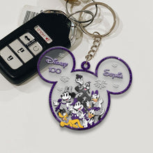Load image into Gallery viewer, Personalized Disney 100 Keychain Custom Name Gift for Kids