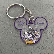 Load image into Gallery viewer, Personalized Disney 100 Keychain Custom Name Gift for Kids