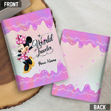 Load image into Gallery viewer, Personalized Mouse Passport Holder Custom Name Travel Gift for Her