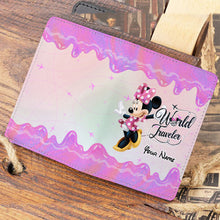 Load image into Gallery viewer, Personalized Mouse Passport Holder Custom Name Travel Gift for Her