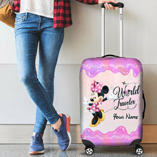 Load image into Gallery viewer, Personalized Luggage Cover with Minnie Mouse Design for Travelers