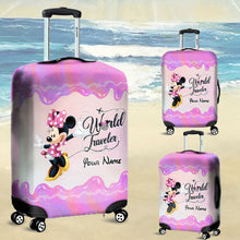Load image into Gallery viewer, Personalized Luggage Cover with Minnie Mouse Design for Travelers