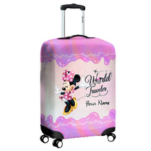 Load image into Gallery viewer, Personalized Luggage Cover with Minnie Mouse Design for Travelers