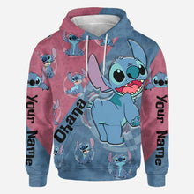 Load image into Gallery viewer, Personalized Ohana Hoodie Custom Name All-Over Print Gift
