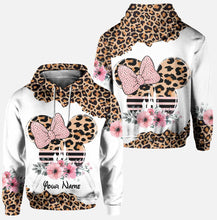 Load image into Gallery viewer, Personalized Leopard Mouse Ears Hoodie & Leggings Gift for Mom