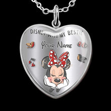 Load image into Gallery viewer, Personalized Heart Pendant Necklace with Custom Name Gift for Bestie