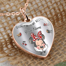 Load image into Gallery viewer, Personalized Heart Pendant Necklace with Custom Name Gift for Bestie