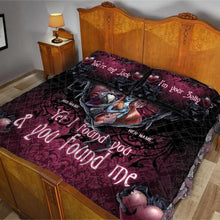 Load image into Gallery viewer, Personalized Nightmare Quilt Set with Custom Names for Halloween & Anniversary