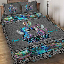Load image into Gallery viewer, Personalized Ohana Quilt Set Custom Names Unique Gift for Couples