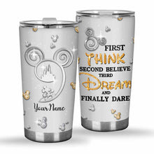 Load image into Gallery viewer, Personalized 20oz Tumbler Custom Name Dream Quote Gift for Graduation