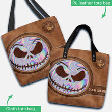 Load image into Gallery viewer, Personalized Nightmare Tote Bag Custom Name Gift for Halloween